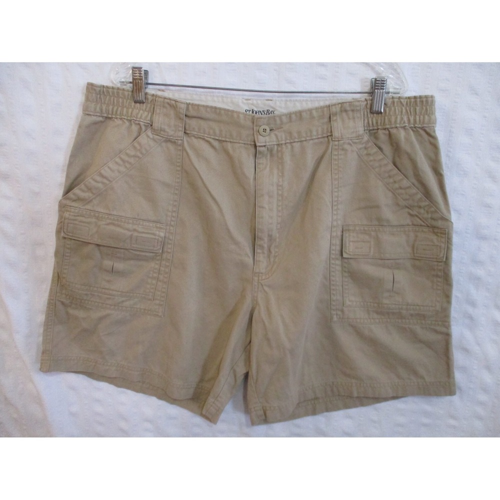 St. John's Bay Hiking Cargo Shorts 7" Men's Sz 42 - Khaki Color
